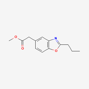 molecular formula C13H15NO3 B2785135 Methyl 2-(2-propyl-1,3-benzoxazol-5-yl)acetate CAS No. 257632-57-8