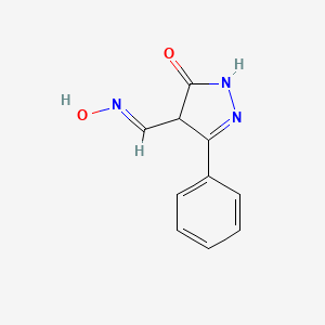 B2785136 4-[(1E)-(hydroxyimino)methyl]-3-phenyl-4,5-dihydro-1H-pyrazol-5-one CAS No. 338975-53-4