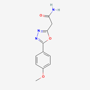 molecular formula C11H11N3O3 B2785141 2-[5-(4-甲氧基苯基)-1,3,4-噁二唑-2-基]乙酰胺 CAS No. 2380181-21-3