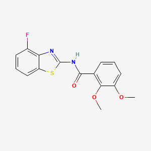 molecular formula C16H13FN2O3S B2785143 N-(4-氟苯并[d]噻唑-2-基)-2,3-二甲氧基苯甲酰胺 CAS No. 895443-21-7