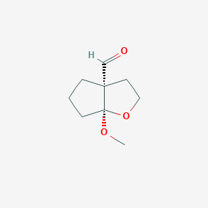 (3As,6aS)-6a-methoxy-3,4,5,6-tetrahydro-2H-cyclopenta[b]furan-3a-carbaldehyde