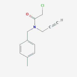 molecular formula C13H14ClNO B2785147 2-Chloro-N-[(4-methylphenyl)methyl]-N-prop-2-ynylacetamide CAS No. 2411248-57-0