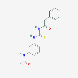 N-(3-{[(phenylacetyl)carbamothioyl]amino}phenyl)propanamide