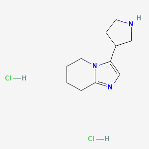 molecular formula C11H19Cl2N3 B2785157 3-吡咯啉-3-基-5,6,7,8-四氢咪唑并[1,2-a]吡啶；二盐酸盐 CAS No. 2445791-80-8