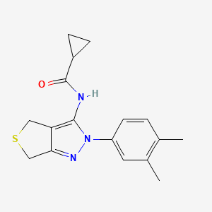B2785158 N-(2-(3,4-dimethylphenyl)-4,6-dihydro-2H-thieno[3,4-c]pyrazol-3-yl)cyclopropanecarboxamide CAS No. 681268-96-2