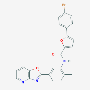 molecular formula C24H16BrN3O3 B278516 5-(4-bromophenyl)-N-[2-methyl-5-([1,3]oxazolo[4,5-b]pyridin-2-yl)phenyl]furan-2-carboxamide 