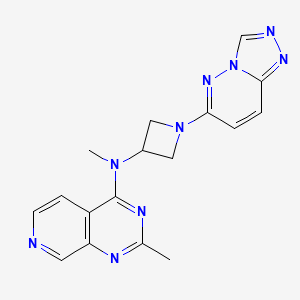 molecular formula C17H17N9 B2785169 N-甲基-N-{2-甲基吡啶[3,4-d]嘧啶-4-基}-1-{[1,2,4]三唑并[4,3-b]吡啶-6-基}氮杂环丙烷-3-胺 CAS No. 2202422-85-1