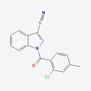 molecular formula C17H11ClN2O B2785174 1-[(2-chloro-4-methylphenyl)carbonyl]-1H-indole-3-carbonitrile CAS No. 1987273-26-6