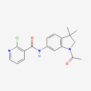 molecular formula C18H18ClN3O2 B2785176 N-(1-acetyl-3,3-dimethylindolin-6-yl)-2-chloronicotinamide CAS No. 1420999-91-2