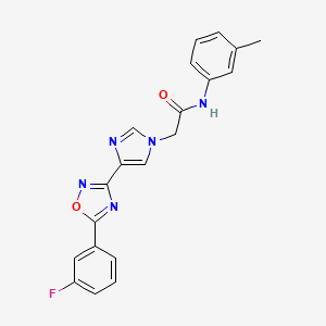 B2785188 2-{4-[5-(3-fluorophenyl)-1,2,4-oxadiazol-3-yl]-1H-imidazol-1-yl}-N~1~-(3-methylphenyl)acetamide CAS No. 1251597-71-3