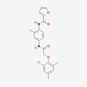 N-(4-{[(2-chloro-4,6-dimethylphenoxy)acetyl]amino}-2-methylphenyl)-2-furamide