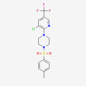 1-[3-Chloro-5-(trifluoromethyl)pyridin-2-yl]-4-(4-methylphenyl)sulfonylpiperazine