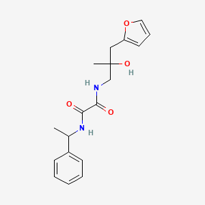 molecular formula C18H22N2O4 B2785207 N1-(3-(furan-2-yl)-2-hydroxy-2-methylpropyl)-N2-(1-phenylethyl)oxalamide CAS No. 1790195-21-9