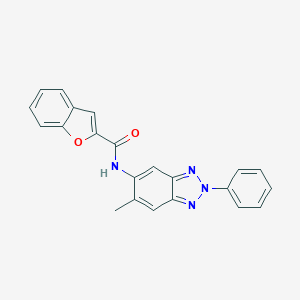 molecular formula C22H16N4O2 B278521 N-(6-methyl-2-phenyl-2H-benzotriazol-5-yl)-1-benzofuran-2-carboxamide 