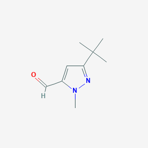 molecular formula C9H14N2O B2785210 3-(tert-Butyl)-1-methyl-1H-pyrazole-5-carbaldehyde CAS No. 1087163-16-3