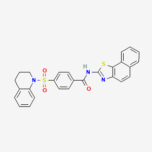 molecular formula C27H21N3O3S2 B2785212 4-((3,4-dihydroquinolin-1(2H)-yl)sulfonyl)-N-(naphtho[2,1-d]thiazol-2-yl)benzamide CAS No. 325733-94-6