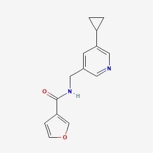 N-((5-cyclopropylpyridin-3-yl)methyl)furan-3-carboxamide