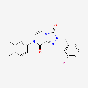 molecular formula C20H17FN4O2 B2785221 7-(3,4-dimethylphenyl)-2-(3-fluorobenzyl)-[1,2,4]triazolo[4,3-a]pyrazine-3,8(2H,7H)-dione CAS No. 2034400-87-6