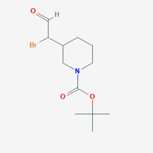 molecular formula C12H20BrNO3 B2785227 Tert-butyl 3-(1-bromo-2-oxoethyl)piperidine-1-carboxylate CAS No. 2416229-80-4