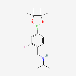 molecular formula C16H25BFNO2 B2785234 4-(Isopropylaminomethyl)-3-fluorophenylboronic acid, pinacol ester CAS No. 2377607-41-3