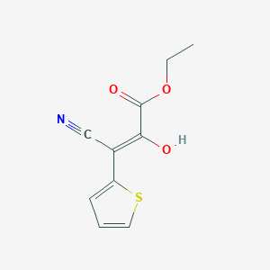 molecular formula C10H9NO3S B2785245 ethyl (2Z)-3-cyano-2-hydroxy-3-(thiophen-2-yl)prop-2-enoate CAS No. 400081-13-2