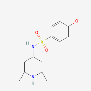 molecular formula C16H26N2O3S B2785249 4-methoxy-N-(2,2,6,6-tetramethylpiperidin-4-yl)benzenesulfonamide CAS No. 445473-56-3