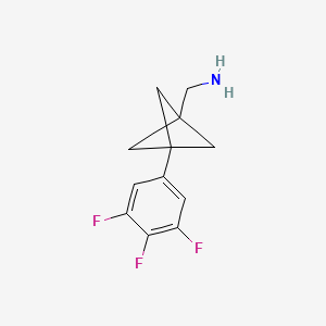 molecular formula C12H12F3N B2785251 [3-(3,4,5-Trifluorophenyl)-1-bicyclo[1.1.1]pentanyl]methanamine CAS No. 2287333-79-1