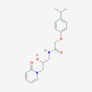 B2785258 N-(2-hydroxy-3-(2-oxopyridin-1(2H)-yl)propyl)-2-(4-isopropylphenoxy)acetamide CAS No. 1797890-52-8