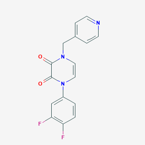 molecular formula C16H11F2N3O2 B2785262 1-(3,4-difluorophenyl)-4-(pyridin-4-ylmethyl)pyrazine-2,3(1H,4H)-dione CAS No. 898454-11-0