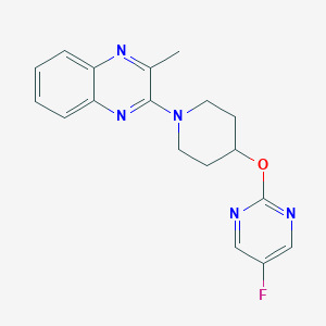 molecular formula C18H18FN5O B2785265 2-[4-(5-Fluoropyrimidin-2-yl)oxypiperidin-1-yl]-3-methylquinoxaline CAS No. 2380168-15-8
