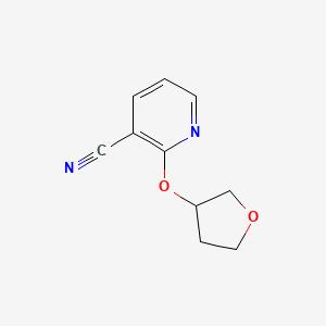 molecular formula C10H10N2O2 B2785268 2-(Oxolan-3-yloxy)pyridine-3-carbonitrile CAS No. 1340269-65-9