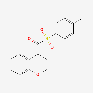 molecular formula C17H16O4S B2785271 3,4-dihydro-2H-chromen-4-yl[(4-methylphenyl)sulfonyl]methanone CAS No. 866051-38-9