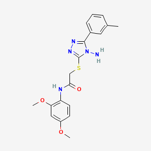 molecular formula C19H21N5O3S B2785276 2-{[4-amino-5-(3-methylphenyl)-4H-1,2,4-triazol-3-yl]sulfanyl}-N-(2,4-dimethoxyphenyl)acetamide CAS No. 577770-84-4