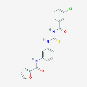 N-[3-({[(3-chlorobenzoyl)amino]carbothioyl}amino)phenyl]-2-furamide