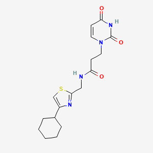 N-((4-cyclohexylthiazol-2-yl)methyl)-3-(2,4-dioxo-3,4-dihydropyrimidin-1(2H)-yl)propanamide