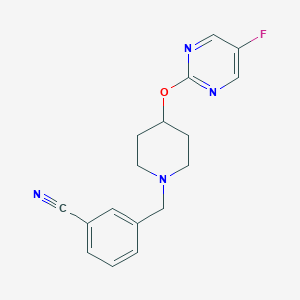 3-[[4-(5-Fluoropyrimidin-2-yl)oxypiperidin-1-yl]methyl]benzonitrile