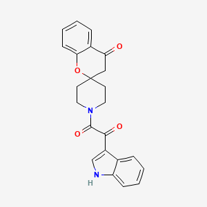1-(1H-indol-3-yl)-2-(4-oxospiro[chroman-2,4'-piperidin]-1'-yl)ethane-1,2-dione