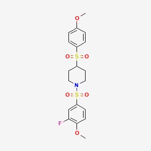 1-((3-Fluoro-4-methoxyphenyl)sulfonyl)-4-((4-methoxyphenyl)sulfonyl)piperidine