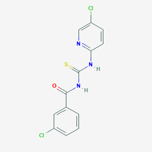 molecular formula C13H9Cl2N3OS B278529 3-chloro-N-[(5-chloropyridin-2-yl)carbamothioyl]benzamide 
