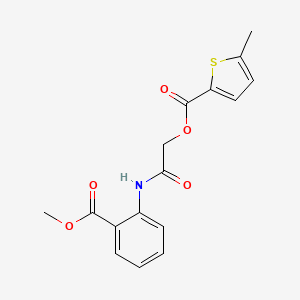 {[2-(Methoxycarbonyl)phenyl]carbamoyl}methyl 5-methylthiophene-2-carboxylate