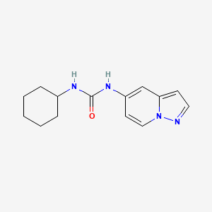 1-Cyclohexyl-3-(pyrazolo[1,5-a]pyridin-5-yl)urea