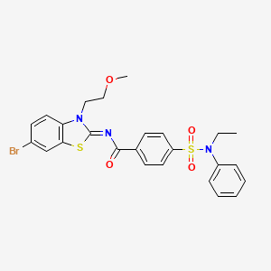 molecular formula C25H24BrN3O4S2 B2785299 (Z)-N-(6-bromo-3-(2-methoxyethyl)benzo[d]thiazol-2(3H)-ylidene)-4-(N-ethyl-N-phenylsulfamoyl)benzamide CAS No. 864976-32-9