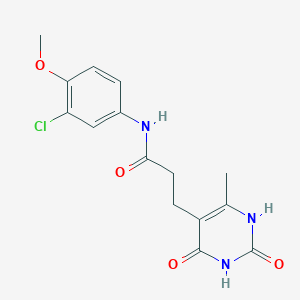 molecular formula C15H16ClN3O4 B2785307 N-(3-chloro-4-methoxyphenyl)-3-(6-methyl-2,4-dioxo-1,2,3,4-tetrahydropyrimidin-5-yl)propanamide CAS No. 1172755-87-1