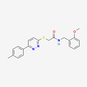 molecular formula C21H21N3O2S B2785311 N-(2-methoxybenzyl)-2-((6-(p-tolyl)pyridazin-3-yl)thio)acetamide CAS No. 896044-18-1