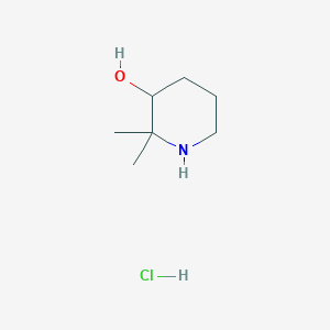 molecular formula C7H16ClNO B2785316 2,2-Dimethylpiperidin-3-ol;hydrochloride CAS No. 1897552-59-8