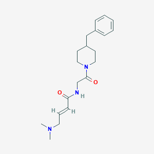 molecular formula C20H29N3O2 B2785318 (E)-N-[2-(4-Benzylpiperidin-1-yl)-2-oxoethyl]-4-(dimethylamino)but-2-enamide CAS No. 2411337-97-6