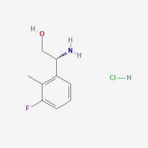 molecular formula C9H13ClFNO B2785319 (R)-2-Amino-2-(3-fluoro-2-methylphenyl)ethanol hydrochloride CAS No. 1956437-40-3