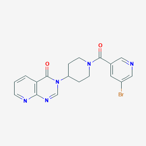 molecular formula C18H16BrN5O2 B2785321 3-(1-(5-bromonicotinoyl)piperidin-4-yl)pyrido[2,3-d]pyrimidin-4(3H)-one CAS No. 2034535-43-6
