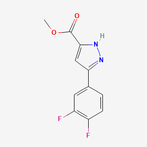 molecular formula C11H8F2N2O2 B2785323 methyl 3-(3,4-difluorophenyl)-1H-pyrazole-5-carboxylate CAS No. 1416981-43-5