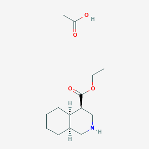 molecular formula C14H25NO4 B2785325 Racemic-(4R,4aR,8aS)-ethyl decahydroisoquinoline-4-carboxylate acetate CAS No. 646518-35-6